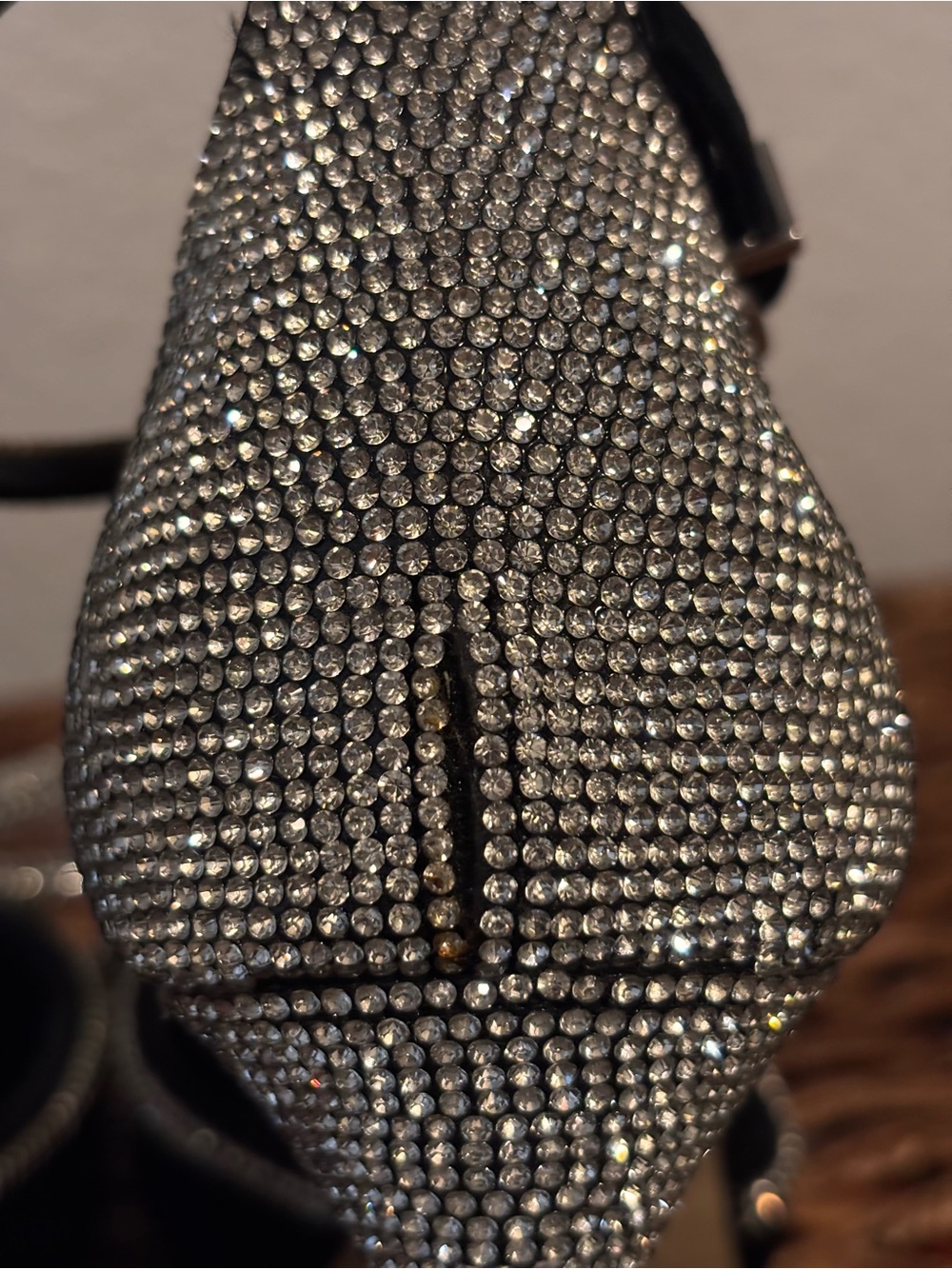Gianni Bini Black Rhinestone Bow Heels | Crystal Embellished Stiletto | Size 6 - Picture 10 of 10